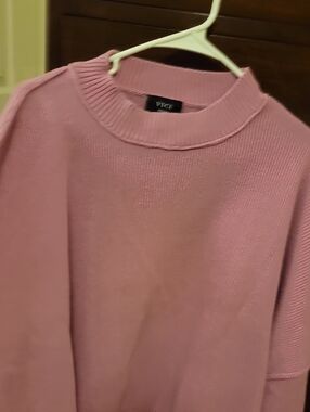 VICI Relaxed Knit Pullover in Rose Pink